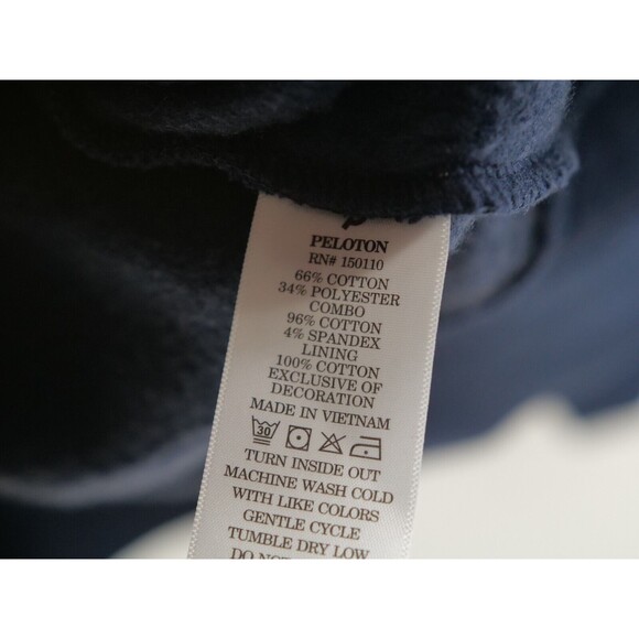 Peloton Hoodie Mens‎ Large Blue Zip Pockets Long Sleeve Full Zip - Picture 5 of 9